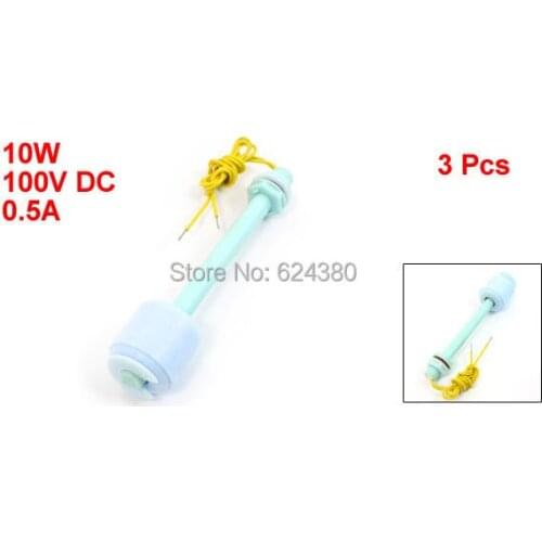 1 Bag ( 3 pcs / Lots ) x Fish Tank Pool Liquid Water Level Sensor Vertical P.P PP Float Switch Blue ZP10010