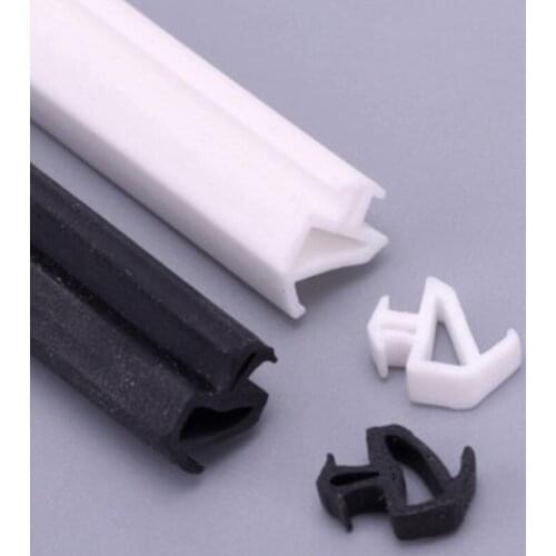 10meters Tubular Gasket Weatherstrip Aluminium Door Window Slot Seal Strip Triangle Silicone Rubber 5 x 12m Black White Brown