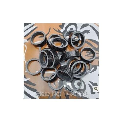 10pcs 10mm Road bicycle 3K full carbon fibre headset washer Mountain bike headset carbon washer stem spacers MTB parts Free ship