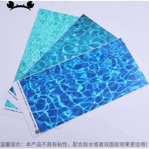 10pcs DIY Architectual building Model making sand table material waterscape paper sticker water ripple lines sticker 297x210mm