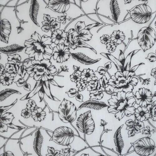 100pcs Elegant Black & White Floral Pattern Apparel Wrapping Tissue Paper Free Shipping