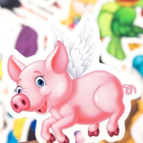 100Pcs/set DIY waterproof Cartoon Animal Stickers Kids Toy Sticker For Luggage Laptop Skateboard Motorcycle Bike Bedroom Sticker