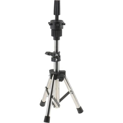 2 Pack Cosmetology Hairdressing Head Tripod, 29-47cm Adjustable Mannequin Training Head Stand Doll Head Holder (Black)