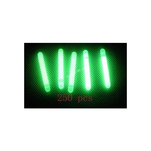 250 pcs Night Fishing Fluorescent Light Float Glow Stick Stick 4.5mm*37mm