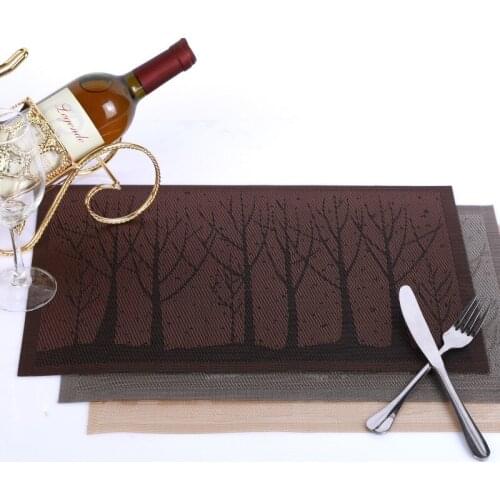 30x45cm Home Decor Vinyl Table Mat Stain Resistant Anti-slip Decorative Coaster Pad Mat for Tableware Textilene Table Placemats