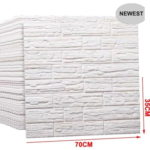 10PCS 3D Wall Sticker Self Adhesive Wallpaper DIY Brick Living Room TV Kids Safty BedroomWarm Home waterproof Wall Stickers