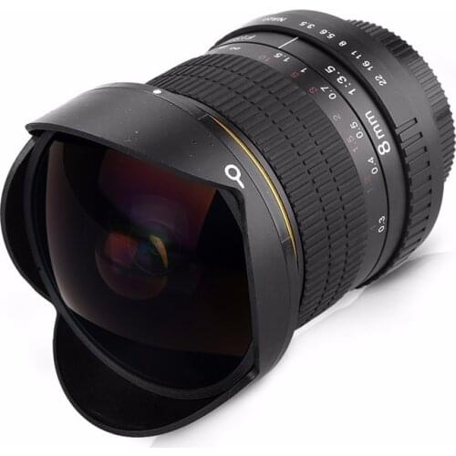 8mm F/3.0 Ultra Wide Angle Fisheye Lens for APS-C/ Full Frame for Nikon D800 D700 D3200 D5200 D5500 D7000 D7200 D90 DSLR Camera