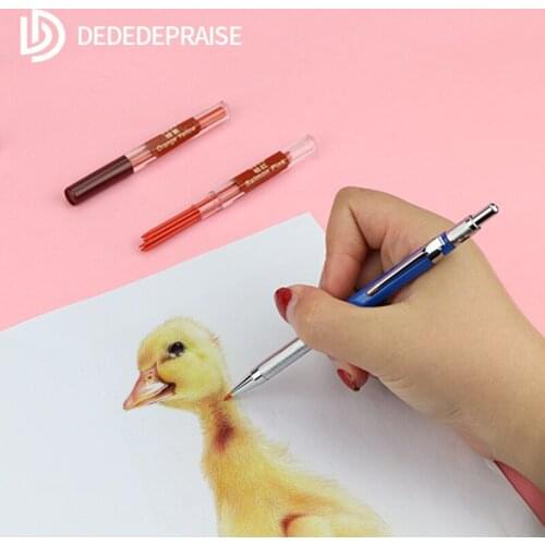 DEDEDEPRAISE Press-type Automatic/Mechanical Pencil Refills 2.0mm 36 Colors Replacement Color Pencil Lead Thick Lead/Core/Refill