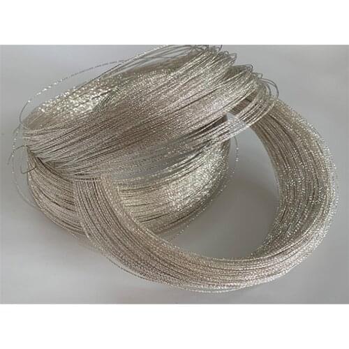 925 Sterling Silver Sparkle Shiny Wires 0.7mm, 100cm