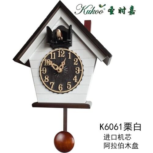 Wood Bird Pendulum Clock Wall Bell Garden Modern Cuckoo Clock Mechanism Bedroom Decor Gift Bathroom Clock Scenic Living Room JJ