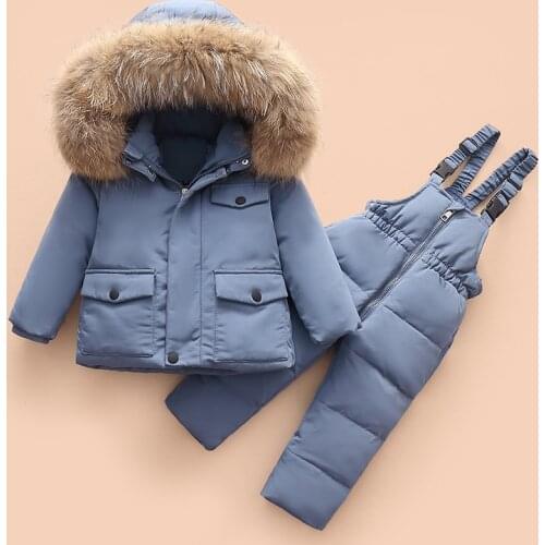 2021 Childrens Winter Outdoor Clothes Suit Wind and Snow Thickening Suitable for 3-5 Years Old Baby Girl Winter Jacket Fashion