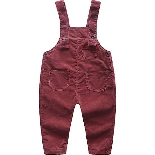 Kids Corduroy Overalls Spring Autumn Baby Girls Overalls Pants Toddler Romper Corduroy Pants Baby Girls Jumpsuit 1-4 Years