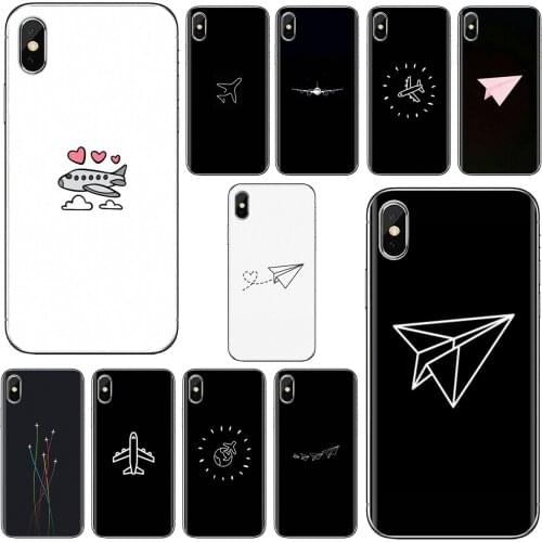 For iPhone iPod Touch 11 12 Pro 4 4S 5 5S SE 5C 6 6S 7 8 X XR XS Plus Max 2020 Travel the world paper plane aircraft Soft Cover