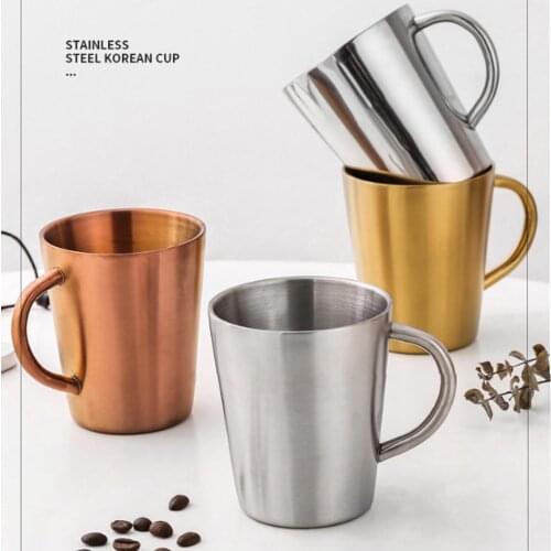 Double-layer Water Cup Stainless Steel Beer Mug Heat Insulation Home Drinkware