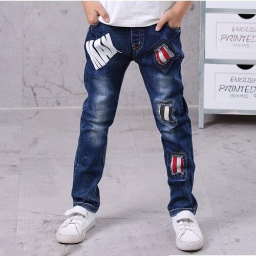 2018 Kids Blue Colors Jeans Spring & Summer Style Fashion Denim Pants Boy Clothing Trousers For 4-13 Yrs Baby Boys Clothes