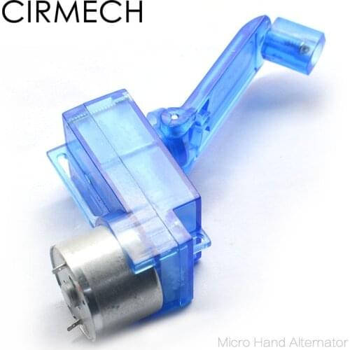 CIRMECH Micro Hand Alternator Generator 3V-6v Power Supply Emergency Charger Hand Crank Generator DC Micro Motor