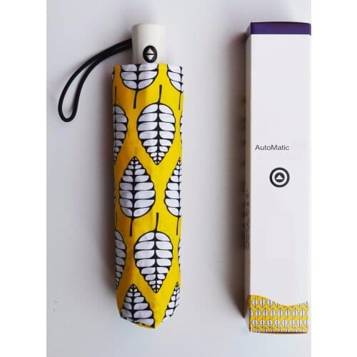 JESSE KAMM New 2017 Drop Shopping 7 Spoke Fully Automatic Ladies Compact Umbrellas Fashion Hot Sale Rain Yellow Red Windproof