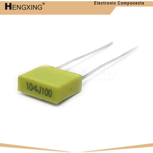 20piece 100NJ100 Correction Capacitor 100V104J 100NF 0.1UF 100V 104 104J 5mmPolypropylene Safety Plastic Film In Stock