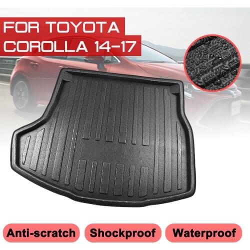 Car Rear Trunk Boot Mat For TOYOTA COROLLA 2014-2017 Waterproof Floor Mats Carpet Anti Mud Tray Cargo Liner