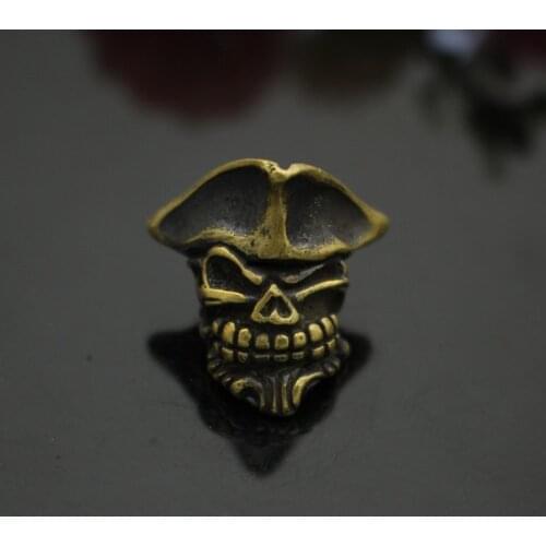 1PC Brass Pirate Captain Knife Beads Lanyard Pendant Paracord Bracelet Rope DIY Decorative Accessories Multipurpose Pendant