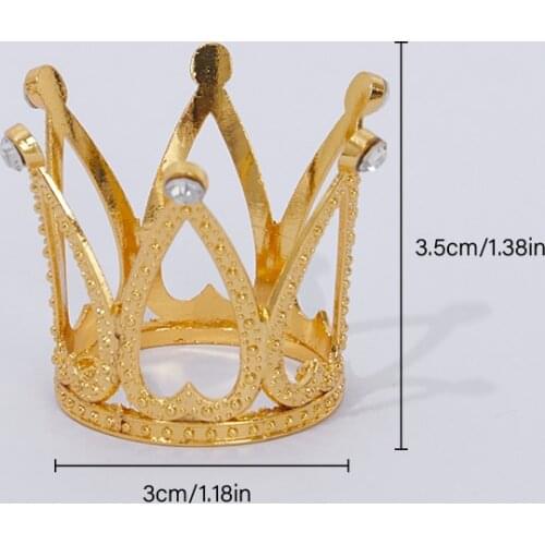 Mini Crown Princess Topper Crystal Pearl Tiara Children Hair Ornaments