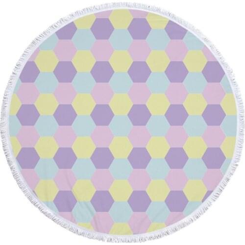 Mylb 2019 Newest Mandala Round Beach Towel With Tassel Beach Cover Up Soft Microfiber 150cm Yoga Blanket Mat Bedspread