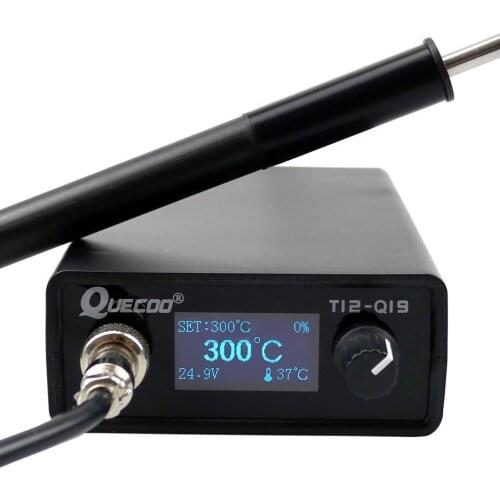 Soldering Stations 1.3 Inch Display T12-Q19 P9 Handle Electric Soldering Iron AC/DC Universal