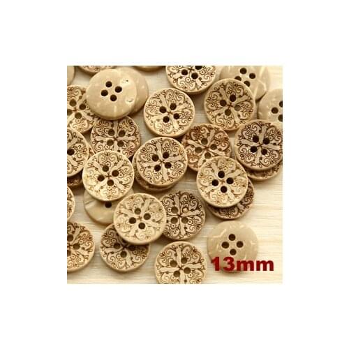 50pcs/lot Natural Coconut Buttons 13mm Garment Sccessories Sewing Button(ss-1173 )