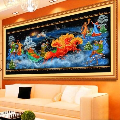 Russian Peoples Christmas Icon 5D Diamond Embroidery DIY Needlework Diamond Painting Cross Stitch 3D Rhinestones Diamond Mosaic