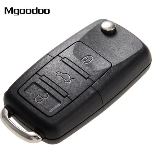 Mgoodoo Flip Folding Remote Car Key Shell Auto Replacement Key Case Covers Uncut Blade For VW Volkswagen Bora Golf MK4 2 Buttons