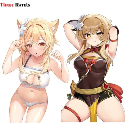 Three Ratels A157 Sexy Girl Lumine Genshin Impact Sricker For Passat B8 Car Stickers Auto Waterproof Anti Scratch Film Decals