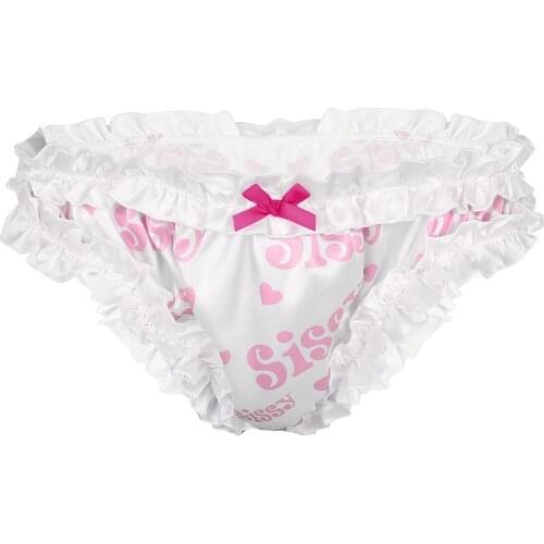 New Mens Sissy Lingerie Gay Male Panties Super Frilly Ruffled Jockstraps High Cut Sissy Knickers Bloomers Briefs Sexy Underwear