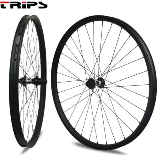 Carbon mtb wheels 27.5 XC tubeless 30mm width mountain bike carbon wheelset 350s thru axle boost 6 bolts 650B carbon disc wheels