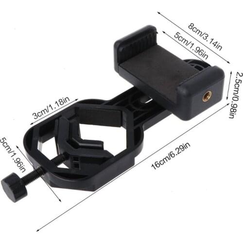 Universal Cell Phone Adapter with Spring Clamp Mount Monocular Microscope Accessories Adapt Telescope Mobile Phone Clip Bracket