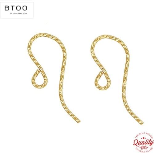 14K Gold Filled Sparkle French Ear Wire .028" (0.71mm) Gold Ear Wire for Jewelry Making Handmde DIY Earrings Clasp Accessories