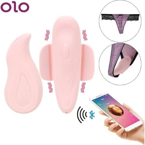 OLO 12 Speeds Clitoris Stimulator Bluetooth APP Invisible C String Vibrating Panties G-spot Massage Wireless Remote Control
