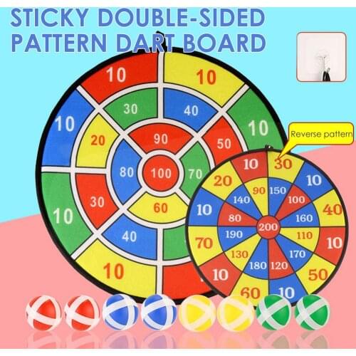 16pcs Children Throw Ball Dartboard Target Sticky Ball Cloth Indoor Outdoor Parent-child Activity Game Sucker Ball Toys