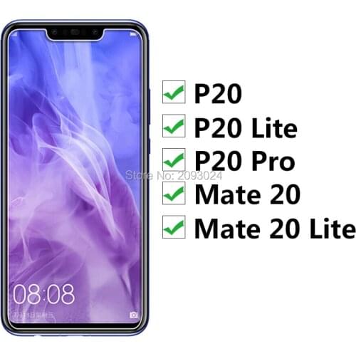 2pcs Tempered Glass For Huawei Mate 20 Lite P20 Pro Protective Glas Screen Protector On Mate20 20lite P 20 P20lite P20pro 20pro