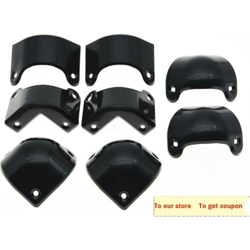 4x Front 4x Rear Black Plastic Guitar AMP Amplifier Cabinet Corner for Marshall