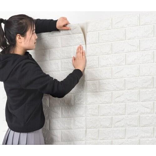 77*703D Wall Stickers Imitation Brick Bedroom Decor Waterproof Self-adhesive Wallpaper For Living Room Kitchen TV Backdrop Decor
