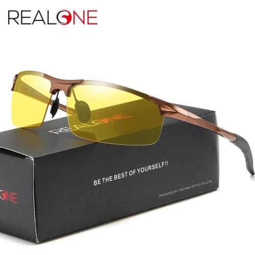 Aluminum Night Vision Glasses To Reduce Glare with Yellow Polarized Lenses Nighttime Glasses for Driving At Night Fishing 5933