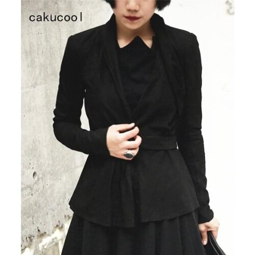 Женские замшевые куртки Cakucool China At AliExpress