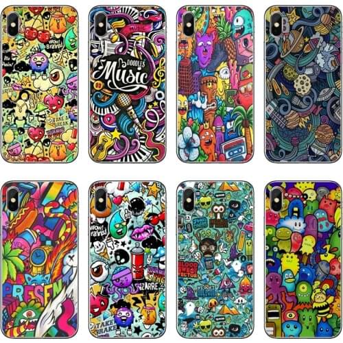 Cute Doodle Painting Accessories Phone Case For Xiaomi Mi 11 Note 10 10T 9 9T 8 Pro A2 Lite A3 A1 Poco F1 F2 M3 X3 NFC