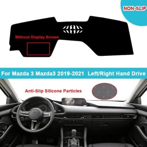 Car Dashboard Cover For Mazda 3 Mazda3 2019 2020 2021 Dash Mat Pad Dash Board Carpet Auto Sun Shade Anti-UV Flannel Suede