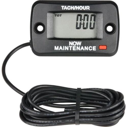 Digital Hour Meter Self Powered Inductive Tachometer 5 Groups Maintenance Reminder Conversion Machine Oil for Generator Lawn Mow