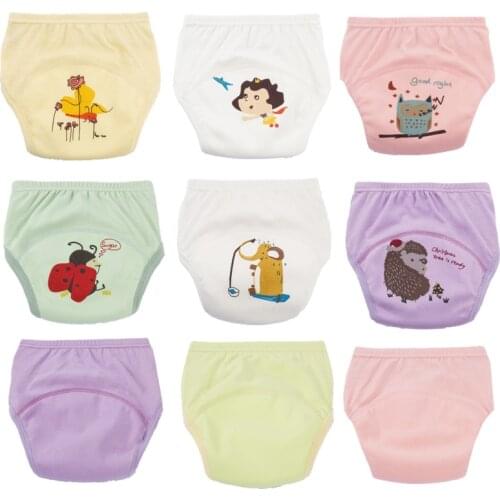 5Layers 6 to 22kg Baby Girls Washable Diapers Tollder Children Cloth Diaper Nappies Reusable Cotton Training Panties Shorts