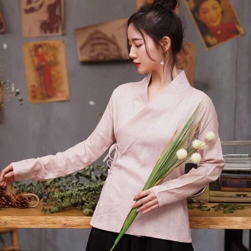 DIDUQIPAO Linen Blouses