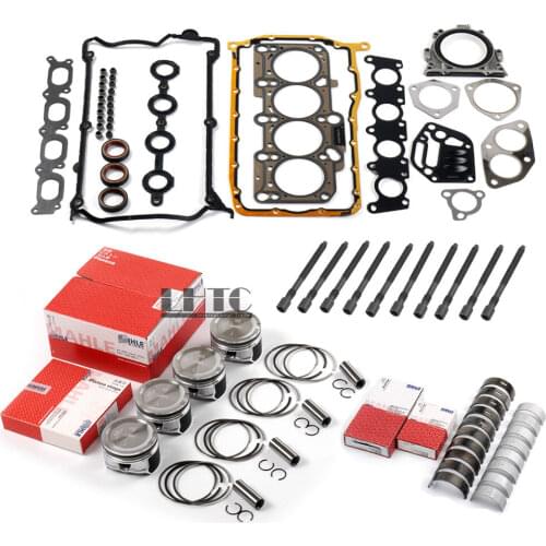 Engine Pistons Rings Crankshaft Connecting Rod Overhaul Rebuilt Set For VW Jetta Beetle Golf GTI Audi A3 A4 1.8 Turbo AWP AWM