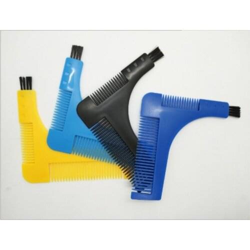 Beard Shaping Styling Template PLUS Beard Comb All-In-One Tool ABS Comb for Hair Beard Trim beard shaper 200pcs