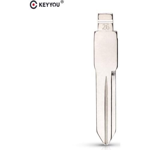 KEYYOU #26 Metal Uncut Blank Car Folding Flip KD Key Blade For Chevrolet Trailblazer Sail Buick Century GL8 Old Regal Remote Key